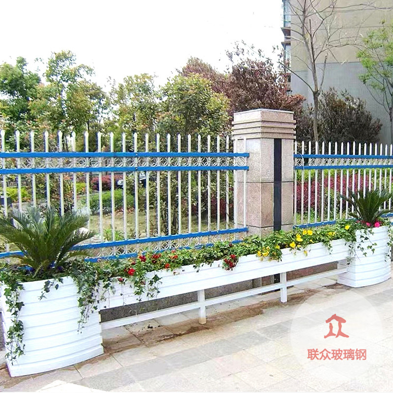 玻璃鋼現(xiàn)代橢圓大花盆戶外花器組合白色田園簡約輕奢景觀擺件裝飾