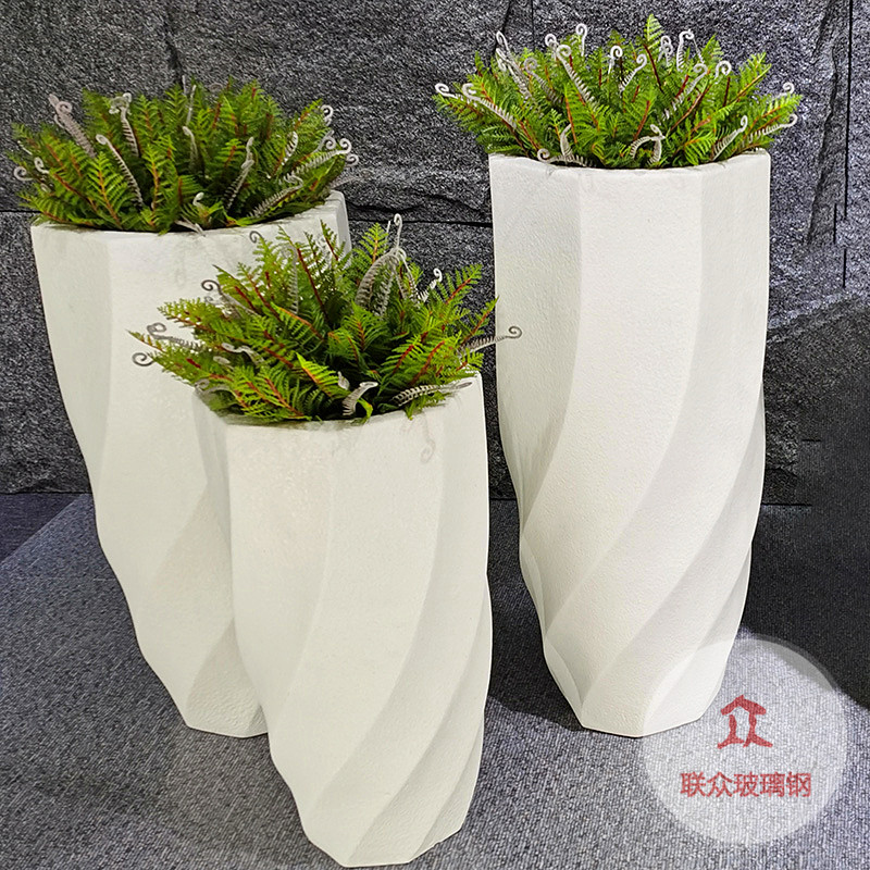 深圳玻璃鋼定制花盆適用商場美陳任意位置擺放