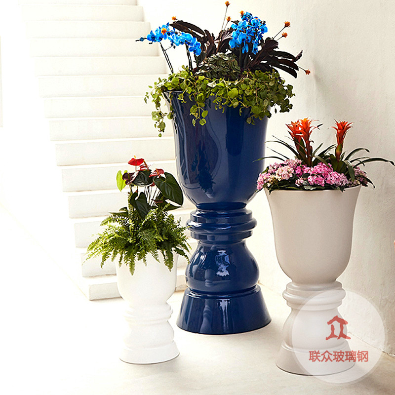 可乘坐的大型玻璃鋼花盆提升吉林遼源商場購物體驗