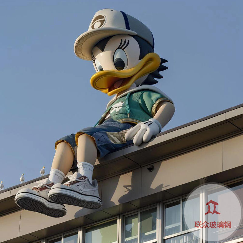 玻璃鋼雕塑定制卡通動漫人物IP形象模型商場戶外大型美陳落地?cái)[件