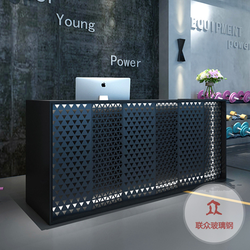 定制創(chuàng)意異形藝術(shù)玻璃鋼烤漆吧臺(tái)收銀臺(tái)大堂美容院公司前臺(tái)接待臺(tái)