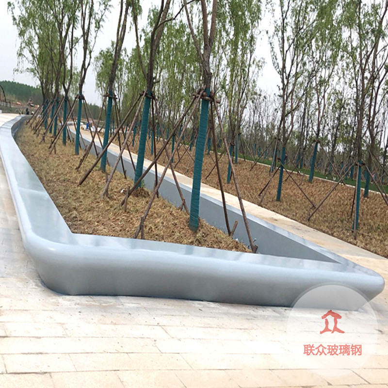 玻璃鋼樹池坐凳城市綠化戶外花箱座椅園林景觀戶外玻璃鋼長條座凳