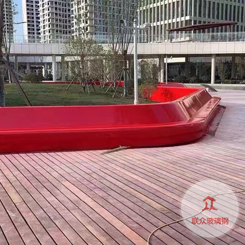 玻璃鋼公園花盆長(zhǎng)條坐凳花盆休閑椅樹池異形環(huán)形卡通雕塑戶外廠家