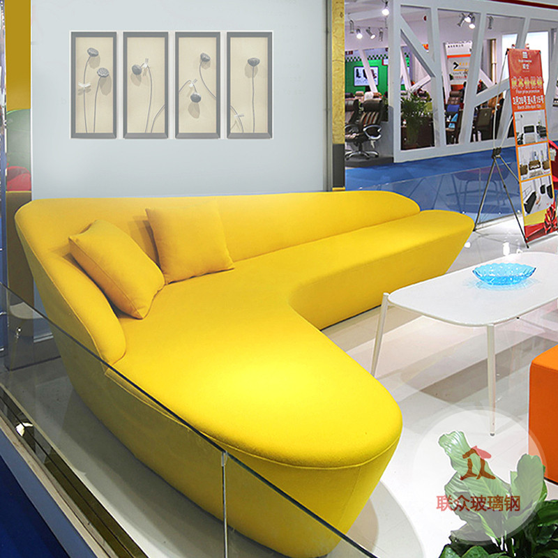 玻璃鋼休閑椅商場美陳座椅戶外異形坐凳機(jī)場公共休息區(qū)等候椅定制