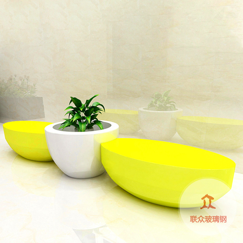 室內(nèi)外玻璃鋼公共大型商場(chǎng)花壇戶外花池樹池座椅酒店休閑景觀組合